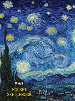 Скетчбук-Pocket "Звёздная ночь". Формат:146х104х11мм 96стр,  MyAr Проф-Пресс