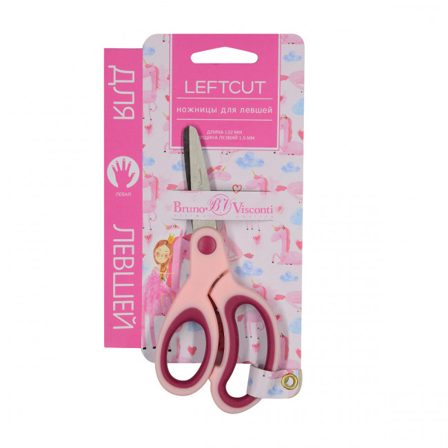 Ножницы 13,2см детские "LeftCut" для девочек, для левшей, BV/60-0034/01 (12)