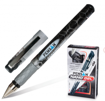 Ручка гелевая 0,7мм черная "NANO gel", PENSAN/6020с (12)
