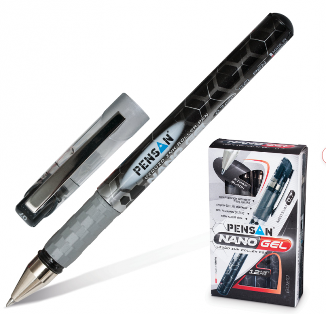 Ручка гелевая 0,7мм черная "NANO gel", PENSAN/6020с (12) Ручка гелевая 0,7мм черная "NANO gel", PENSAN/6020с (12)