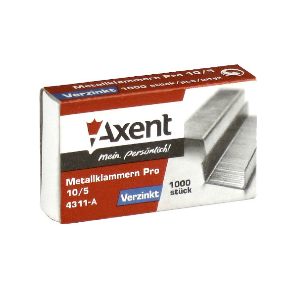 Скобы Pro 10/5, 1000 шт AXENT (20) Скобы Pro 10/5, 1000 шт AXENT (20)