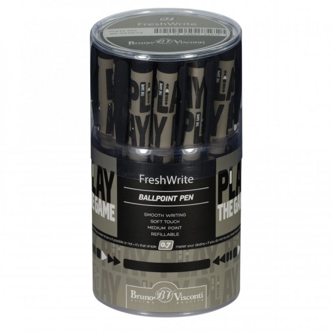 Ручка шариковая 0,7мм синяя "FreshWrite. Start-Up. Play the game", BV/20-0214/72 (24)