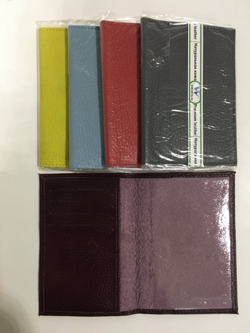 Обложка на паспорт из нат. кожи флотер с визиткойи