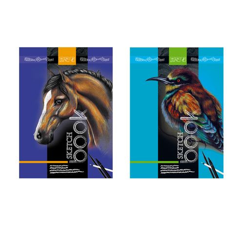 Скетчбук А5 переплёт твёрдый 100л. "Inspired with nature" ламинация матовая выборочный лак (ассорти)