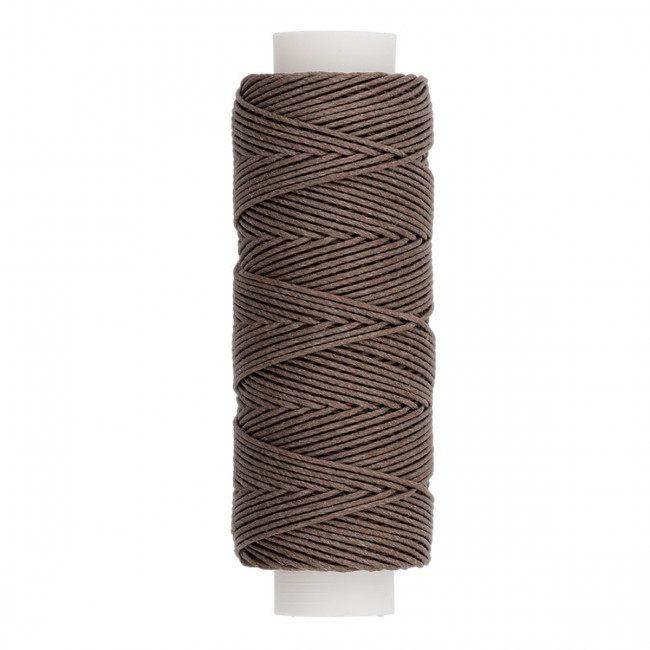 Нитки 0.55мм 25м для кожи вощёные кручёные, № 007 серый, Промысел/LC-004 Нитки 0.55мм 25м для кожи вощёные кручёные, № 007 серый, Промысел/LC-004