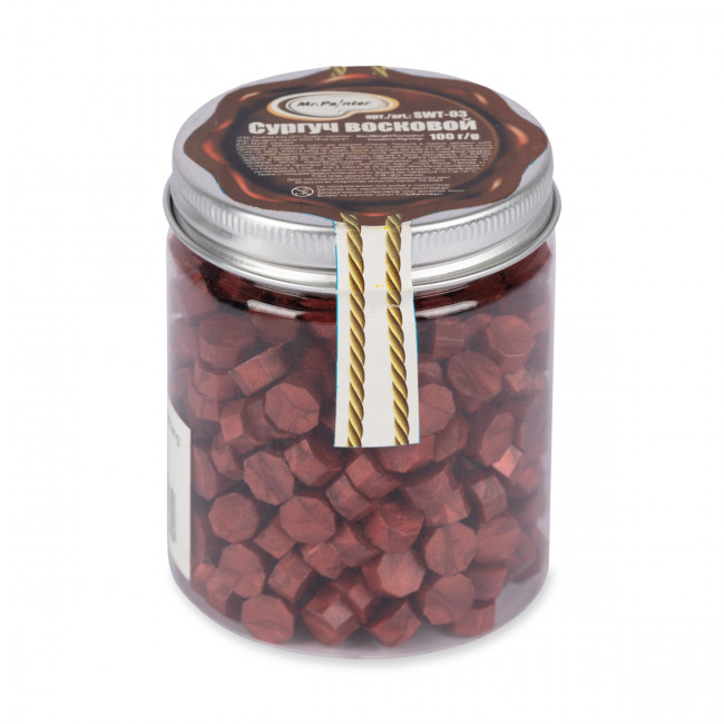 Сургуч 100г восковой, красный металлик, Mr.Painter/SWT-03 03 Сургуч 100г восковой, красный металлик, Mr.Painter/SWT-03 03