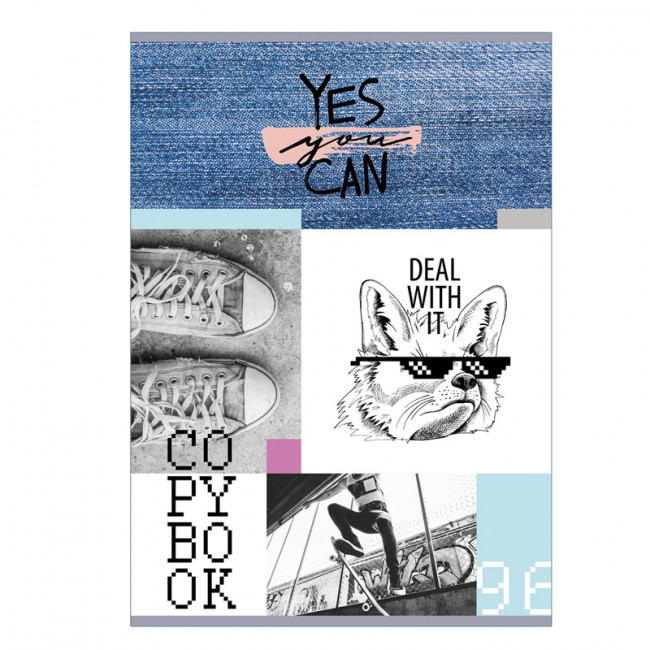 Тетрадь 96л., А4, клетка BG "Yes, you can", BG