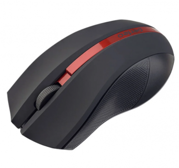Мышь беспроводная оптическая "VERTEX", 3 кнопки, DPI 1000, USB, цвет черно-красный, Perfeo/PF_A4779