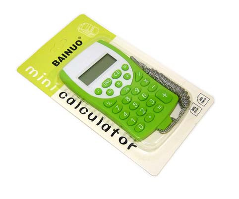 Калькулятор  карманный на шнурке, 5,5*10см, CA-12/BY-71 (2/100/400)