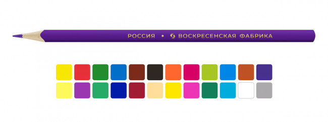Набор цветных трехгранных карандашей 24цв "Мои карандаши" ВКФ (4) Набор цветных трехгранных карандашей 24цв "Мои карандаши" ВКФ (4)