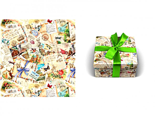 Упаковочная бумага "Почта" (1л в рулоне, 70*100см) УБ-1597 Упаковочная бумага "Почта" (1л в рулоне, 70*100см) УБ-1597