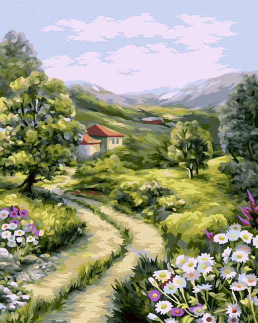 Набор для творчества "Рисование по номерам". A146 Сельские тропы 40*50