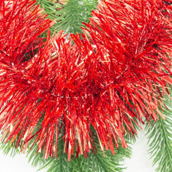 Мишура 10 см красный 1,8 м кд518010к