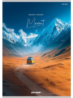 Тетрадь А4 80 клетка "Автопутешествие в горах", скрепка, Profit/80-8900 (5/30)