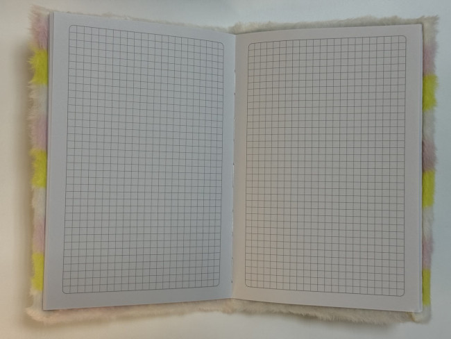 Блокнот детский А5 80л клетка"Сказочная пони" яркая, меховая обложка, MAG-1657