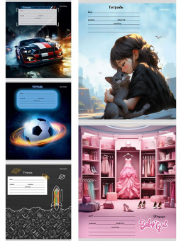 Тетрадь 12 линия "Разнообразный микс", скрепка, Проф-Пресс/Т12-3930 (20/240)