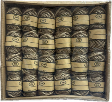 Веревка джутовая 2,5мм*5м, бежевая, Магистр/MAGдж-1109 (24)