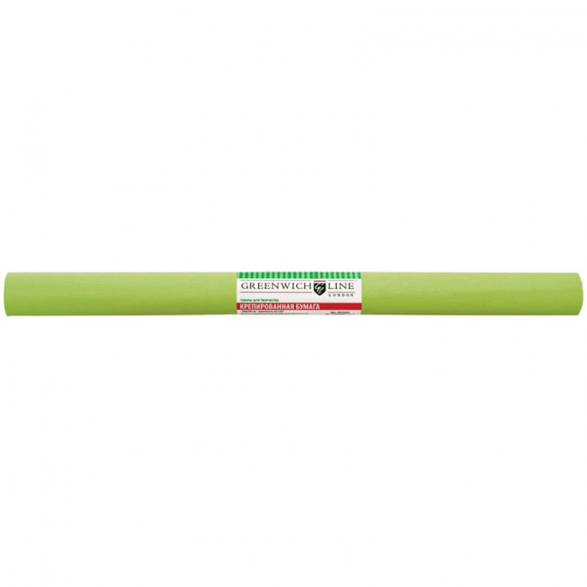 Бумага крепированная 50*250 см, 32 г/м2, светло-салатовая, в рулоне Greenwich Line (10)