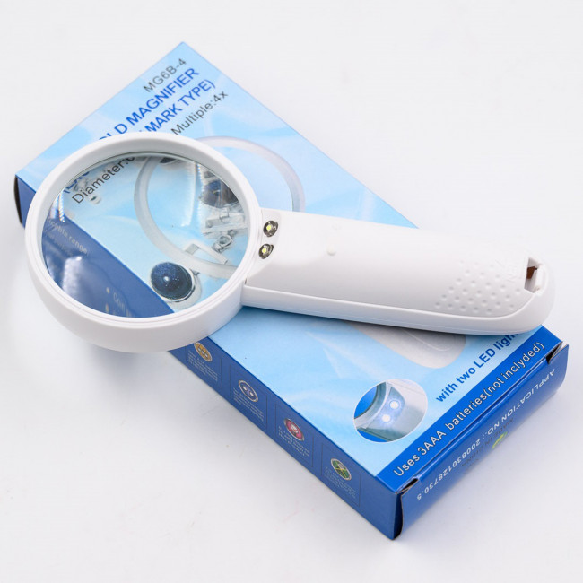 Лупа d-65мм 4X, с подсветкой, MAYLOTT/MG6B-4 (10)