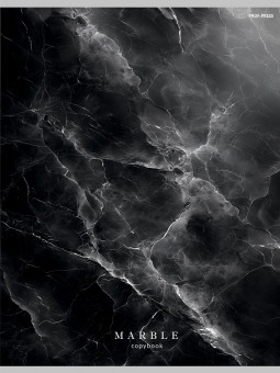 Тетрадь А4 48 клетка "Чёрный мрамор" скрепка, Проф-Пресс/48-8943 (10/40)