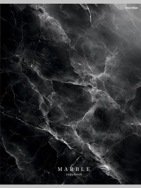 Тетрадь А4 48 клетка "Чёрный мрамор" скрепка, Проф-Пресс/48-8943 (10/40) Тетрадь А4 48 клетка "Чёрный мрамор" скрепка, Проф-Пресс/48-8943 (10/40)