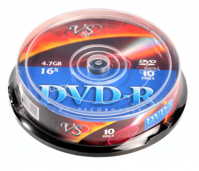 Диск DVD-R VS 4,7 Gb 16x, Cake Box, Perfeo (10)