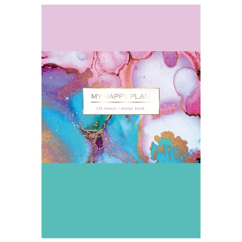 Записная книжка А5 переплёт твёрдый 128стр. индивид.блок - еженедельник "Palm leaves" ламинация матовая выборочный лак