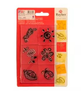 Штамп силиконовый прозрачный, 6 рисунков, Rayher/2858900