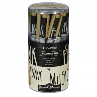 Ручка шариковая 0,5мм синяя "FunWrite. Музыка. Золотой саксофон", BV/20-0212/84 (24) Ручка шариковая 0,5мм синяя "FunWrite. Музыка. Золотой саксофон", BV/20-0212/84 (24)