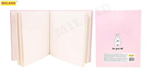 Скетчбук А5 Pink. Лама (7БЦ, 96 л, 100г, лён+гл лам) 96-9317