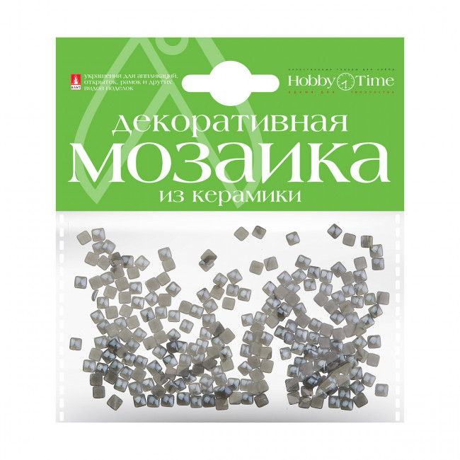 Мозаика 4х4мм декоративная из керамики, 200шт, серая, BV/2-333/15 Мозаика 4х4мм декоративная из керамики, 200шт, серая, BV/2-333/15
