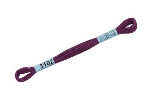 Нитки для вышивания "Gamma"    мулине  ( 3071-3172 )  100% хлопок     8 м №3102 гр.фиолетовый Нитки для вышивания "Gamma"    мулине  ( 3071-3172 )  100% хлопок     8 м №3102 гр.фиолетовый