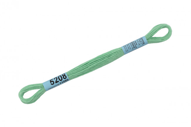 Нитки для вышивания "Gamma" мулине ( 3173-6115 ) 100% хлопок 8 м №5208 мятный Нитки для вышивания "Gamma" мулине ( 3173-6115 ) 100% хлопок 8 м №5208 мятный