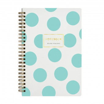 Тетрадь А5 60л клетка на гребне "Mint polka dots", BV/7-60-201/16 (20)