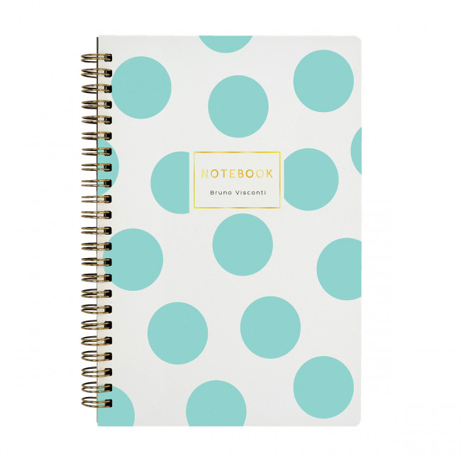 Тетрадь А5 60л клетка на гребне "Mint polka dots", BV/7-60-201/16 (20)