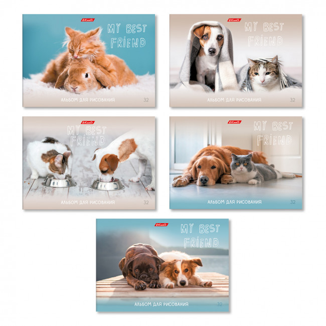 Альбом для рисования А4 32л скоба "Правда милые?" "Светоч" (10)