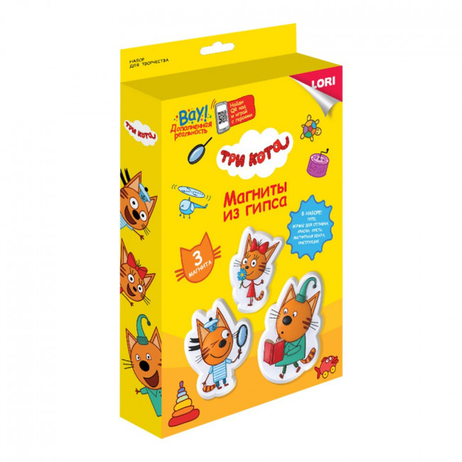 Магниты из гипса "Три кота", LORI/Мкк-003 (12)