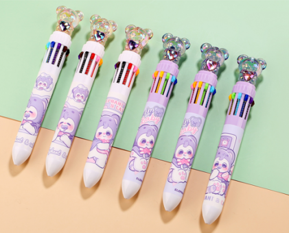 Авторучка 10 цветов 0,7мм "Куроми" Aodemei ADM-15327 (36)