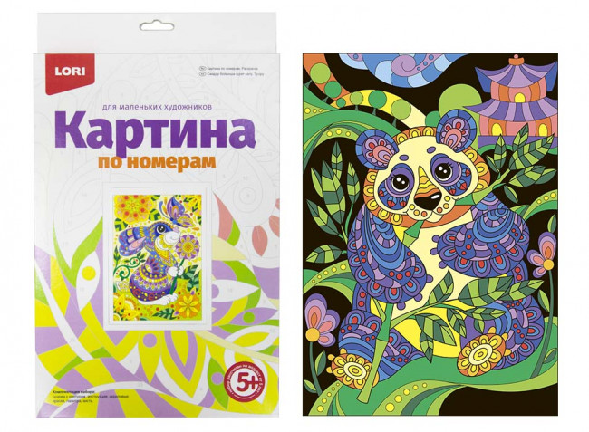 Картина по номерам для малышей "Панда" LORI (10)