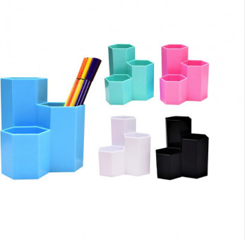 Подставка для канцелярских принадлежностей COMB, размер 12х11см, пластик, ассорти 5 цветов, Mazari/M-9314