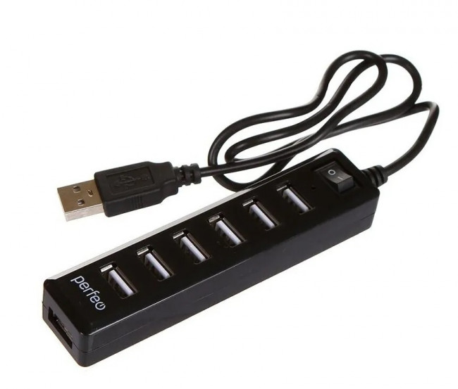 USB-HUB 7 Port, (PF-H034 Black) чёрный, Perfeo USB-HUB 7 Port, (PF-H034 Black) чёрный, Perfeo