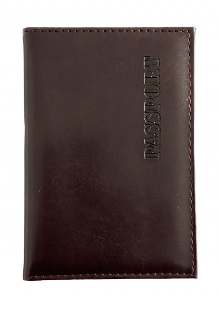 Обложка на паспорт WENZER OFFiCE, Passport ср гладкий, коричневый, эко кожа