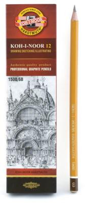 Карандаш ч/гр проф. KIN тв.6B (12)