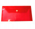 ПАПКА- КОНВЕРТ НА КНОПКЕ А6 "ASMAR"  прозрачная красная(12)