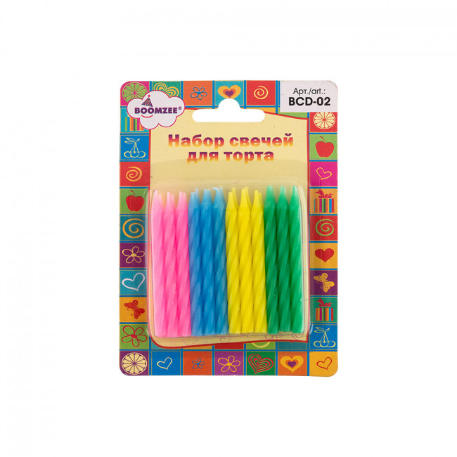 Набор свечей 24шт 27.63г для торта, BOOMZEE/BCD-02 (12) Набор свечей 24шт 27.63г для торта, BOOMZEE/BCD-02 (12)