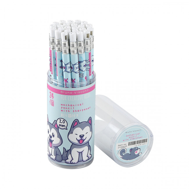 Карандаш механический цанговый 2мм 2B "Kawaii Animals. Щенок", с точилкой, BV/21-0041/23 (24)