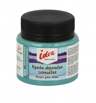 Краска акриловая для декора глянцевая 50мл 626 Пастельно-бирюзовая, idea, VISTA-ARTISTA/ IGA-50 626