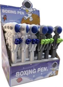 Ручка шариковая синяя Магистр "Боксеры Космонавты", движущиеся ручки (24)