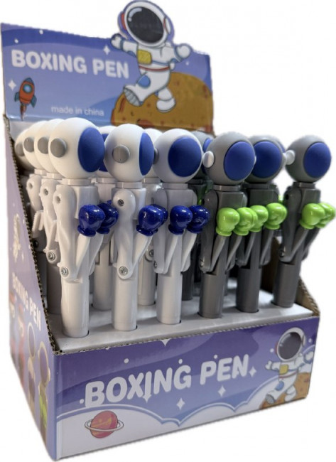 Ручка шариковая синяя Магистр "Боксеры Космонавты", движущиеся ручки (24)