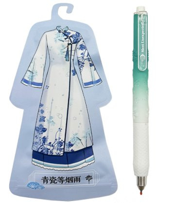 Ручка гелевая  автоматическая DG-38 "Кимоно" 0,5мм (черный) круглый корпус с грипом, с подставкой, в к/кор Z-10389 (24/384/768)